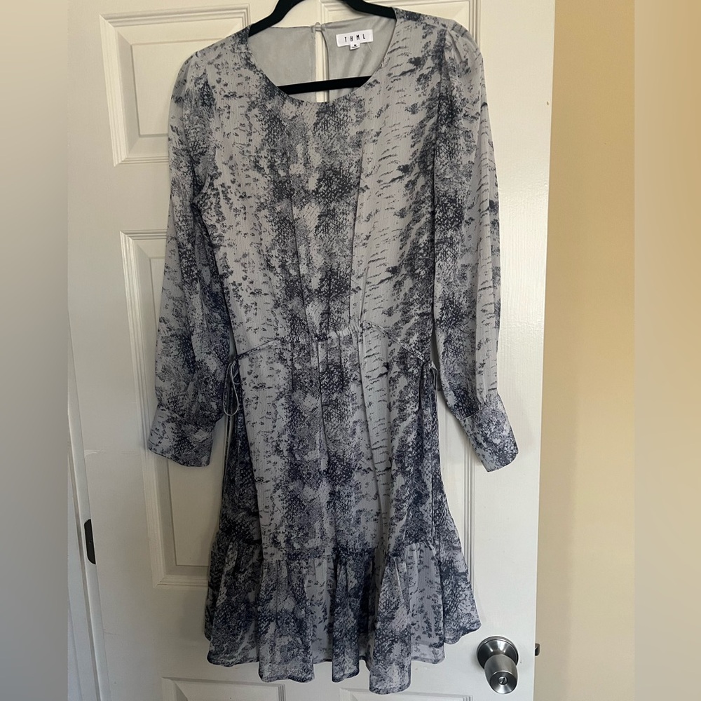 THML snake crepe dress